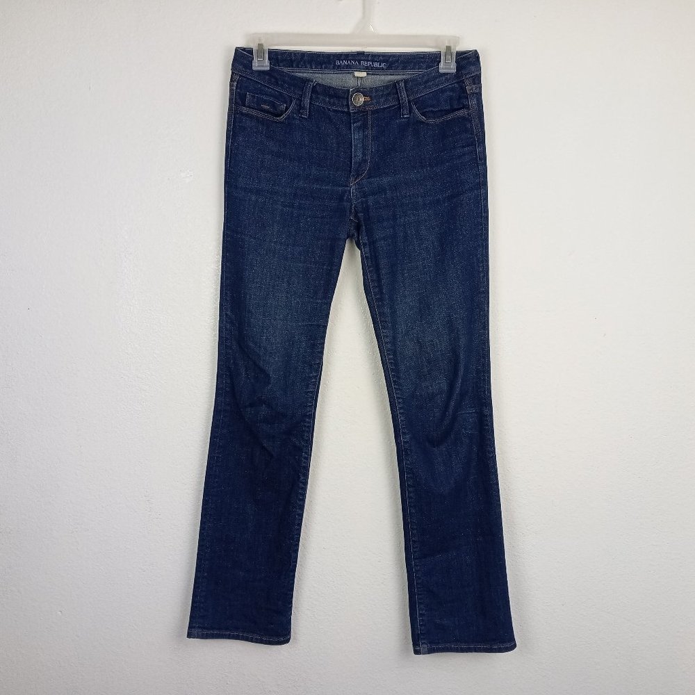Banana Republic Jeans Women's Size 30 Skinny Mid Rise Medium Wash Inseam 32 1/2"